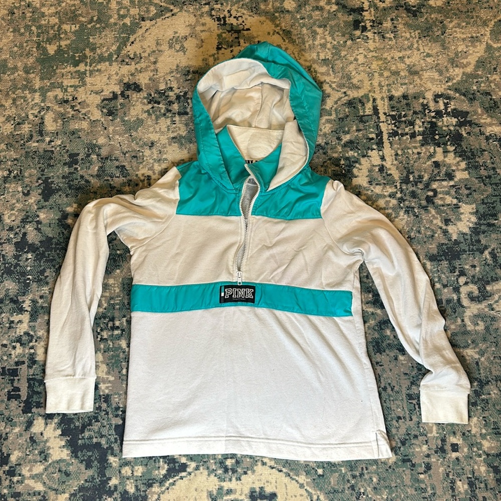 Pink Victoria’s Secrets Hooded Quarter Zip